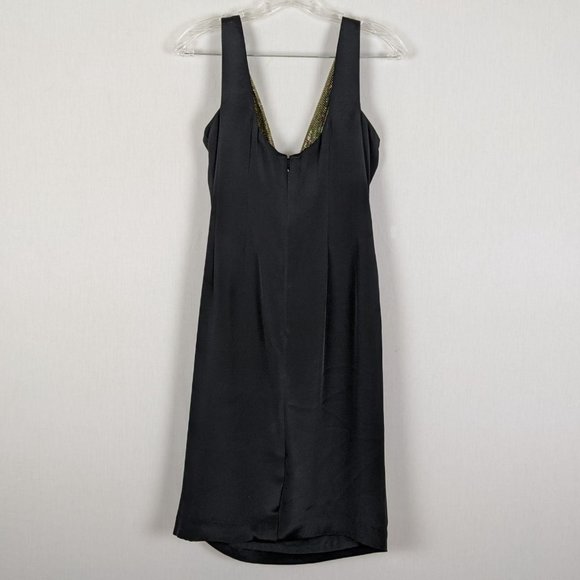 Kay‎ Unger black sheath dress with gold mesh 10 - Picture 10 of 12